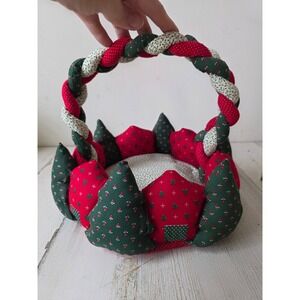 Vintage plush basket Xmas tree unique centerpiece plush stuffed decor home